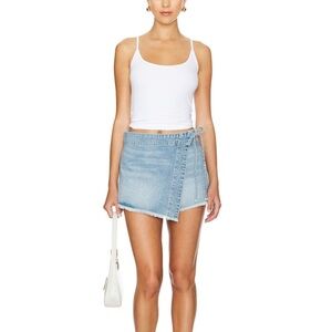 NWT Free People We The Free Emmy Denim Skort in Light Blue Wash Size 6
